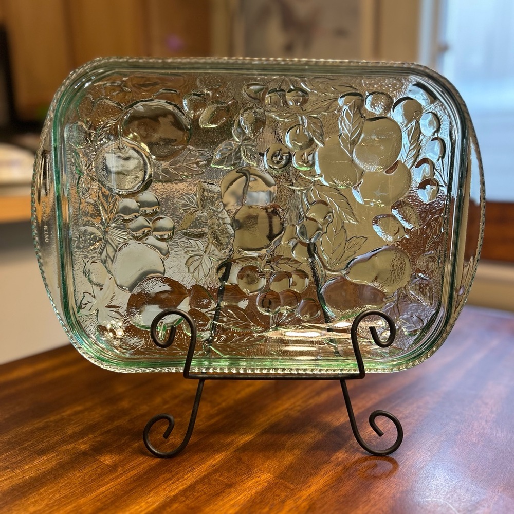 Vintage 80’s Libbey “Orchard Fruit” 9x12 Casserole Dish